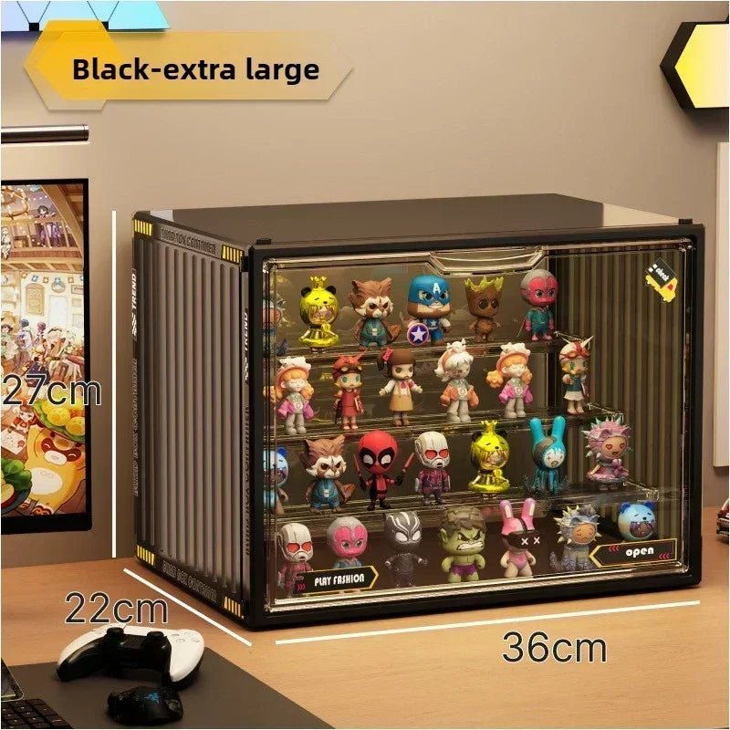 Large Containerized designs Acrylic Organizer for Collectible Figures and Blind Box Toys Action Figures Desktop Organizers Box