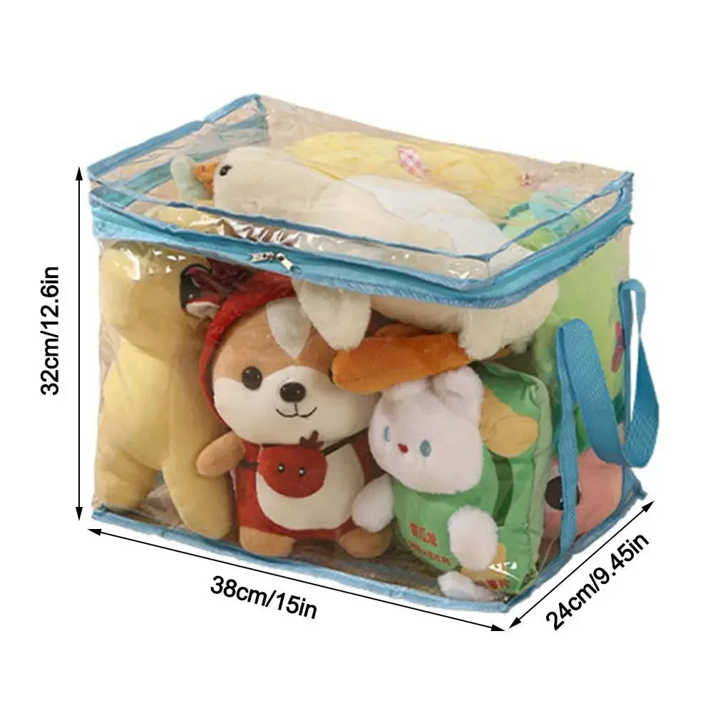 PVC Waterproof Toy Storage Box Large Capacity Multifunctional Folding Bag Waterproof Dustproof Transparent Home Storage Bag