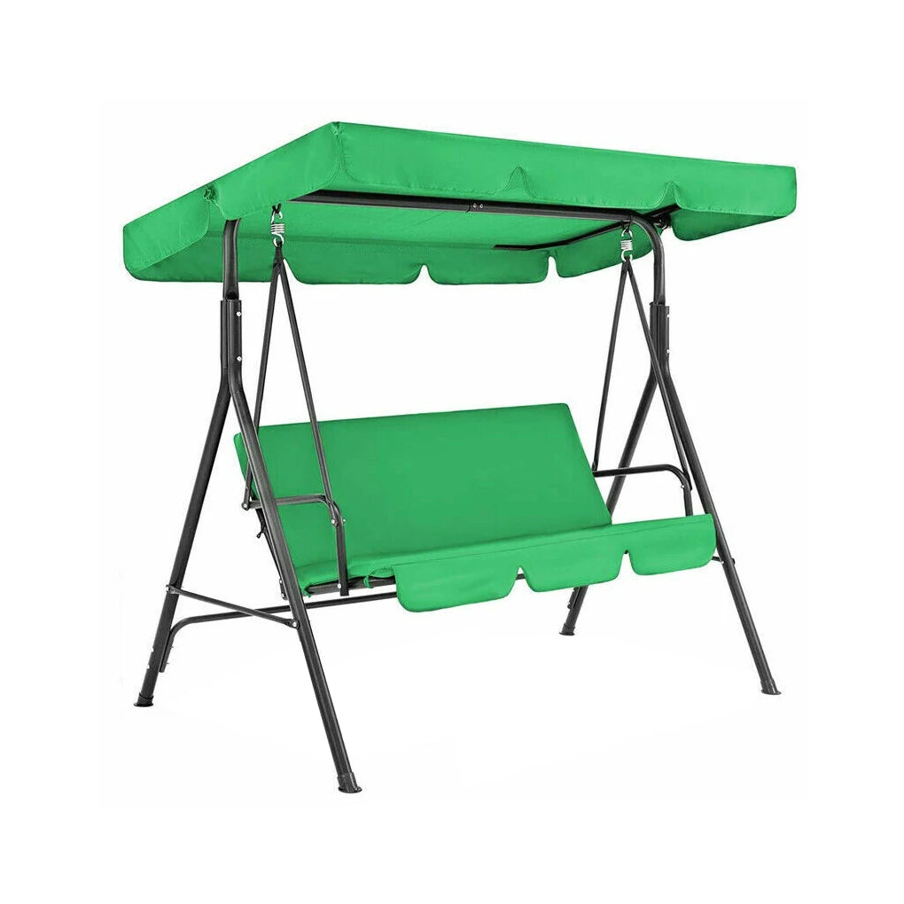 2PCS 210D Coating Uv-Resistant Waterproof Garden Chairs Patio Swing Cover Set Swing Canopy Seat Top Awning 190*132*15cm
