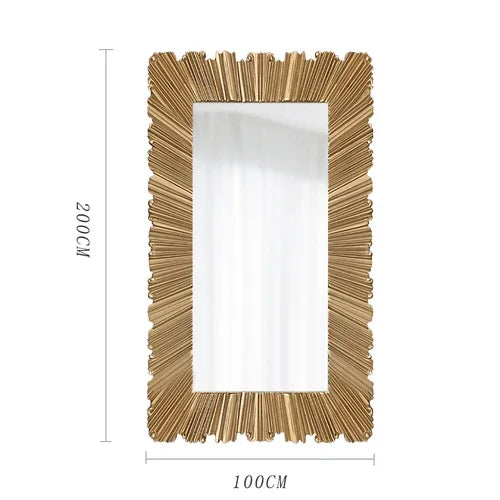 Full-Length Mirror European Style Stand-Alone Tall Floor-Mounted Mirror for Home Decor