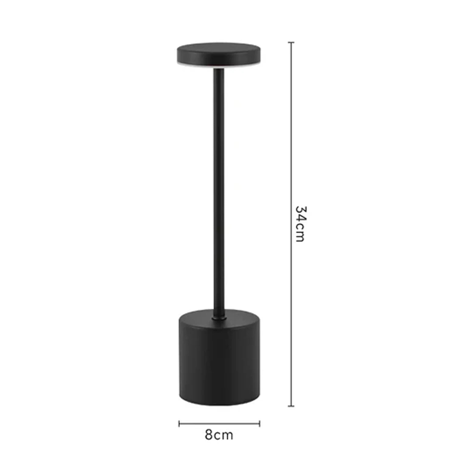 USB Rechargeable Led Night Light Desk Lamps 3 Color Touch Metal Table Lamp Bedside Outdoor Dining Written Lights Room Decor Gift