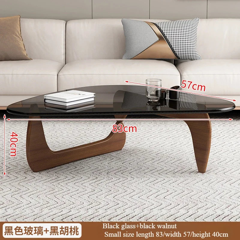 Modern Minimalist Creative Coffee Table for Small Households,Living Rooms,Tempered Glass Tea Table,Internet Famous Tea Table