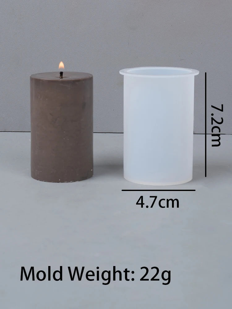 3D Geometric Silicone Candle Mold New Texture Cylindrical Scented Soap Mold DIY Square Column Hexagonal Cylinder Mold Home Decor