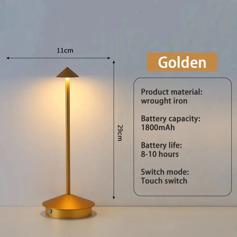 Rechargeable  LED Table Lamp Creative Touch Led Hotel Bar Coffee Decorative Desk Lamp Stepless Dimming night light   for bedroom