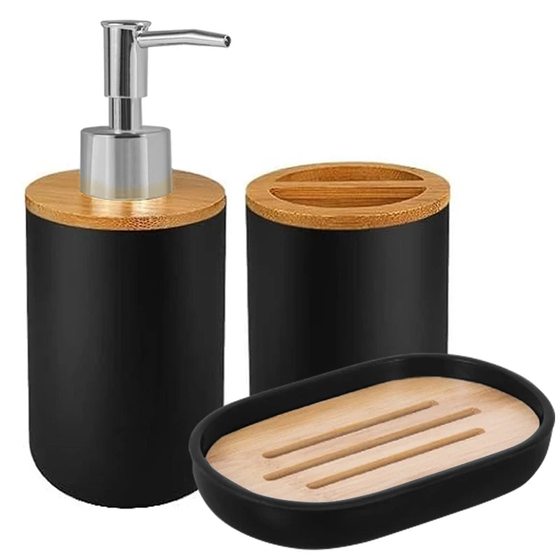 Bathroom Set Hands Soap Dispenser Toothbrush Holder and Soap Box Bathroom Decor Toiletries Holder for Bath Accessories