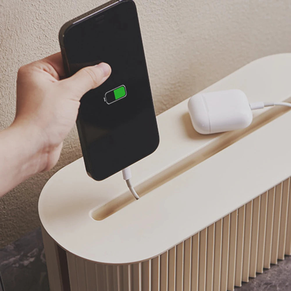 Cable Tidy Box Cable Management Box Large Capacity Desktop Cord Organizer with Lid Cable Organizer Box for Hiding Messy Cables