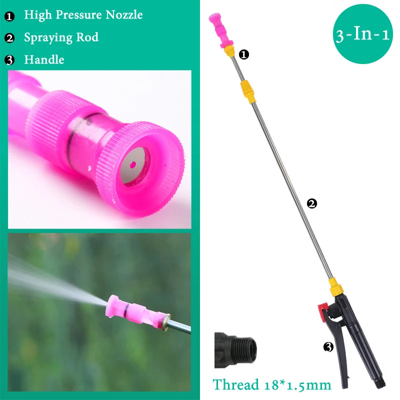 Hand Pressure Sprayer Retractable 0.45-0.8m Sprayer Rod For Outdoor Garden Pesticide Spray Fruit Tree Watering Can Accessories