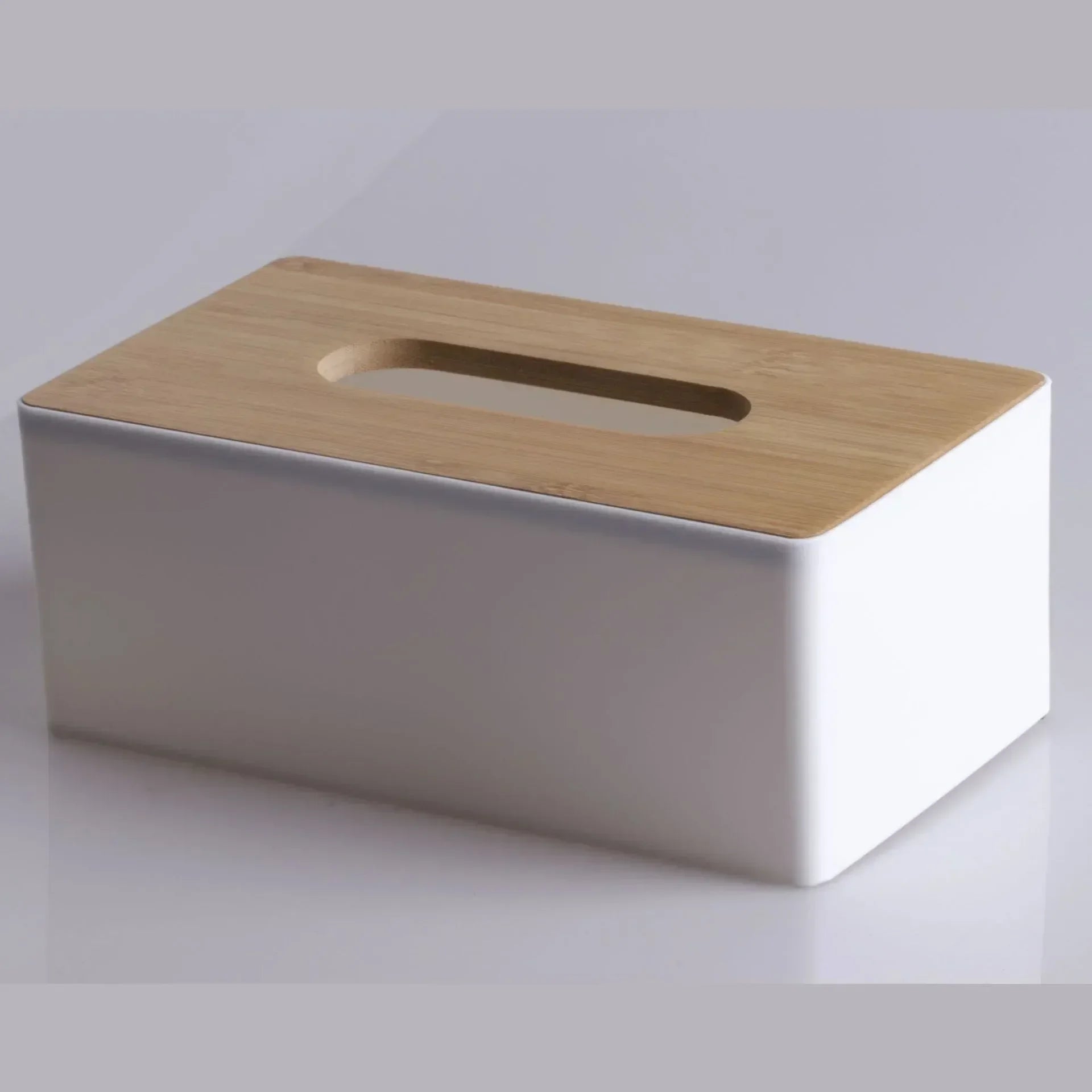 1pc Bamboo Tissue Box Holder, Napkin Organizer for Countertop/Table,Ideal for Office Decor, Elegant Holder Case for Home