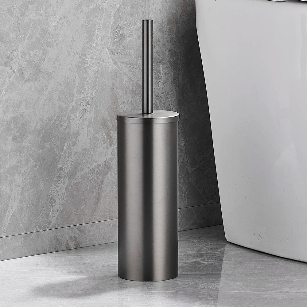 Stainless Steel Bathroom Toilet Brush Holder Accessories Black Toilet Brush Wall Mounted WC Cleaner Brush FR07