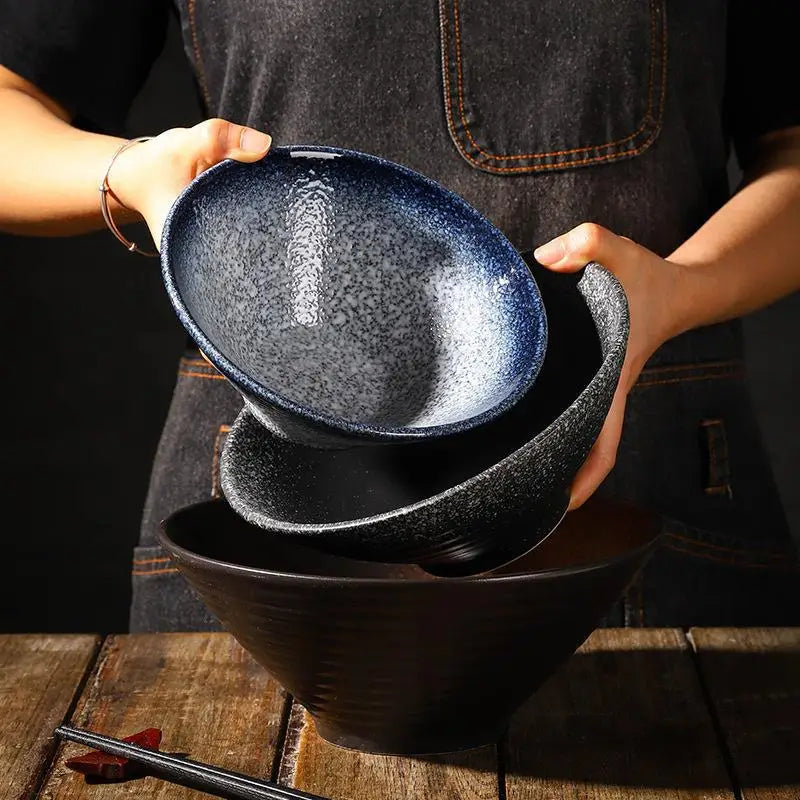 Japanese Style Ceramic Bowl, Large Ramen Bowl, Soup Bowl, Creative Tableware