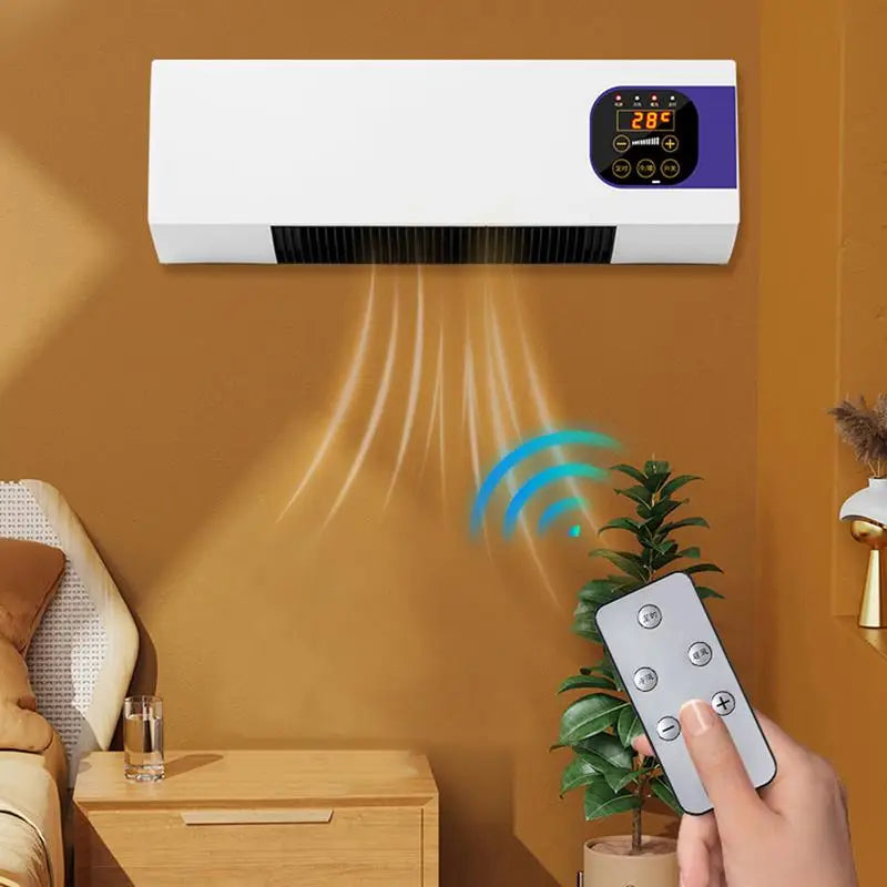 Home Cooler Fans For Bedroom 2000W For Wall With Remote Control Winter Warmer Temperature Adjustable