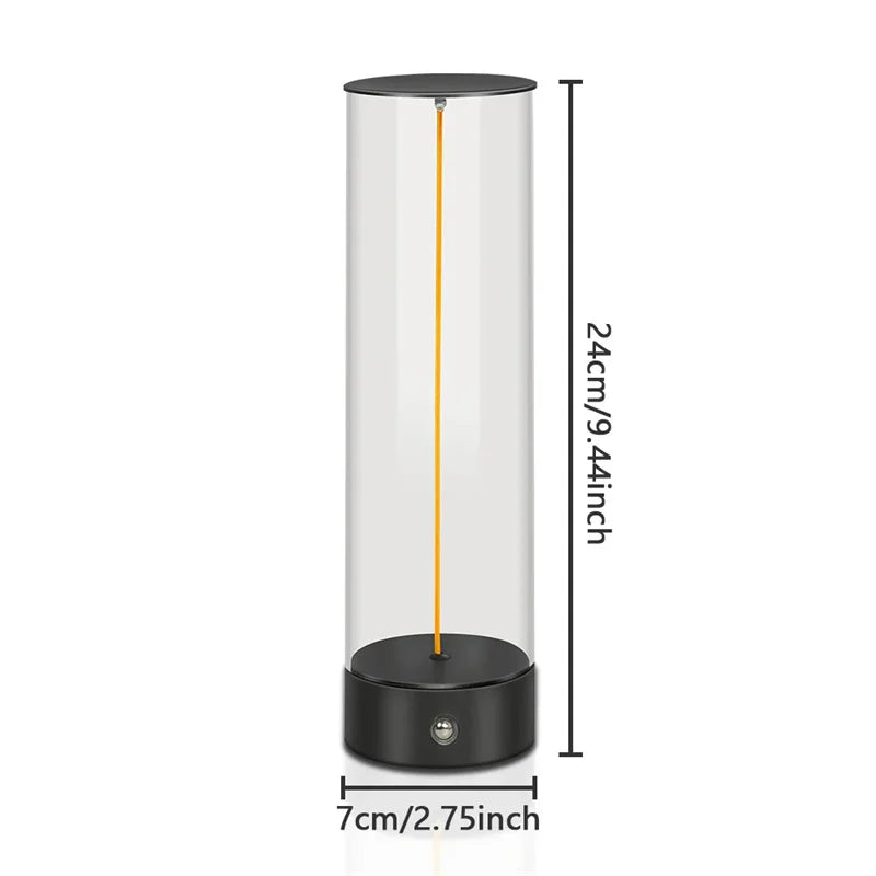Minimalist Magnetic Lamp Touch Control Cordless Desk Lamp 2000mah USB Rechargeable For Bedroom Nightstand 3 Colors Ambient Light