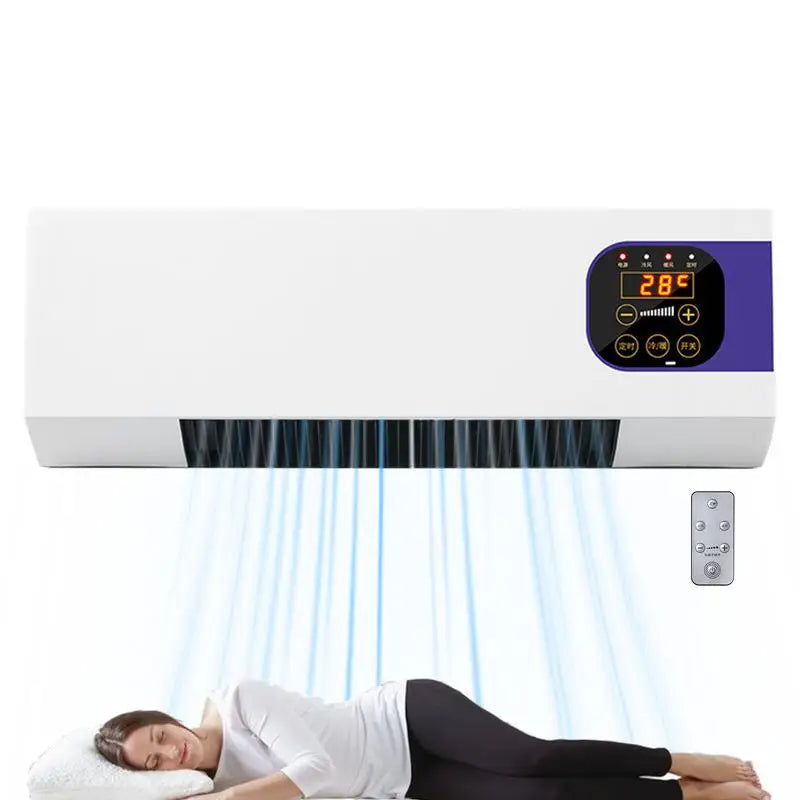 Home Cooler Fans For Bedroom 2000W For Wall With Remote Control Winter Warmer Temperature Adjustable