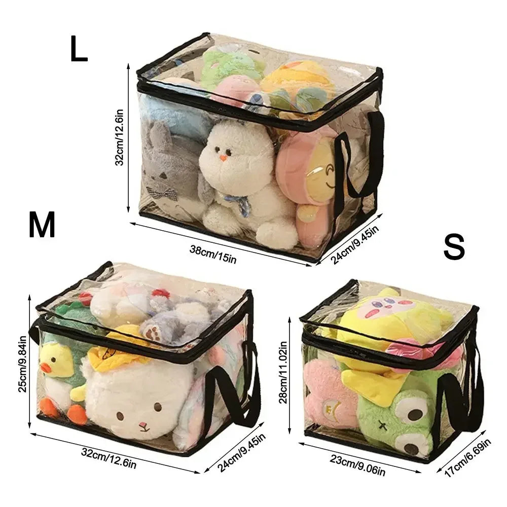 PVC Waterproof Toy Storage Box Large Capacity Multifunctional Folding Bag Waterproof Dustproof Transparent Home Storage Bag