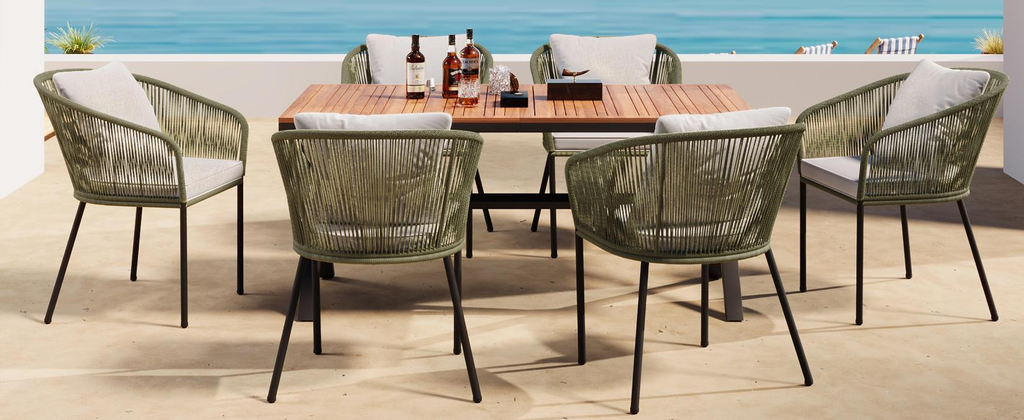 7 Pieces Patio Dining Set, All-Weather Outdoor Furniture Set with SHIPPING ONLY IN USA