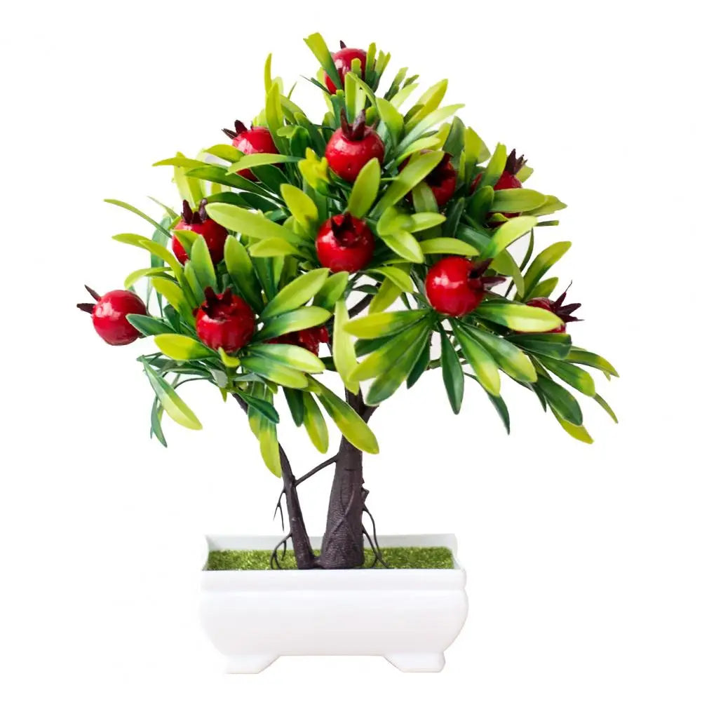 Artificial Orange Bonsai Potted Flower Home Office Garden Decor Peach pepper Tree Artificial Fruit Plant Potted Fake Plant Decor