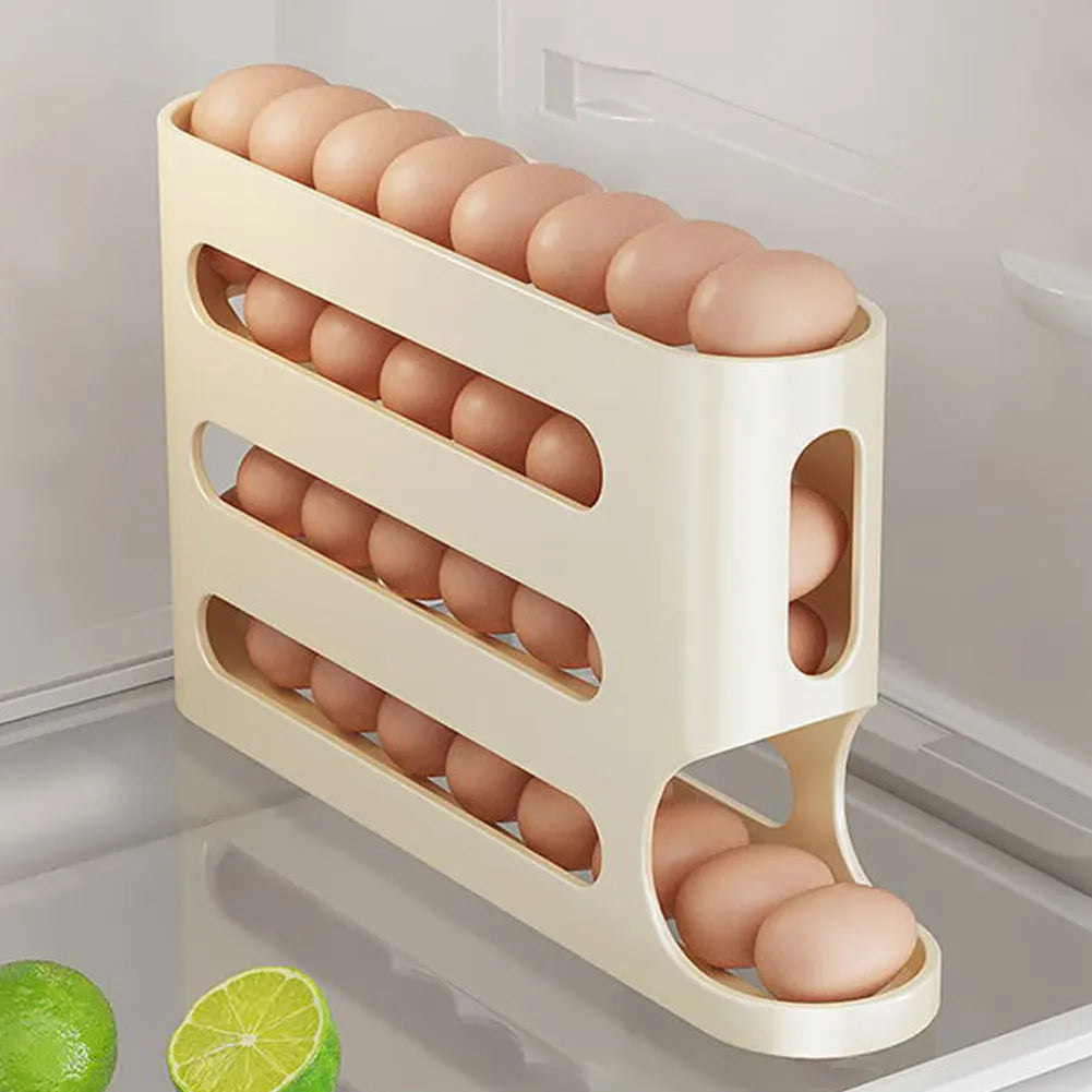 2/1pcs Kitchen Refrigerator Egg Rack 4 Layers Kitchenware Multifunction Organizer Egg Boxes Food Containers Storage Spice Rack
