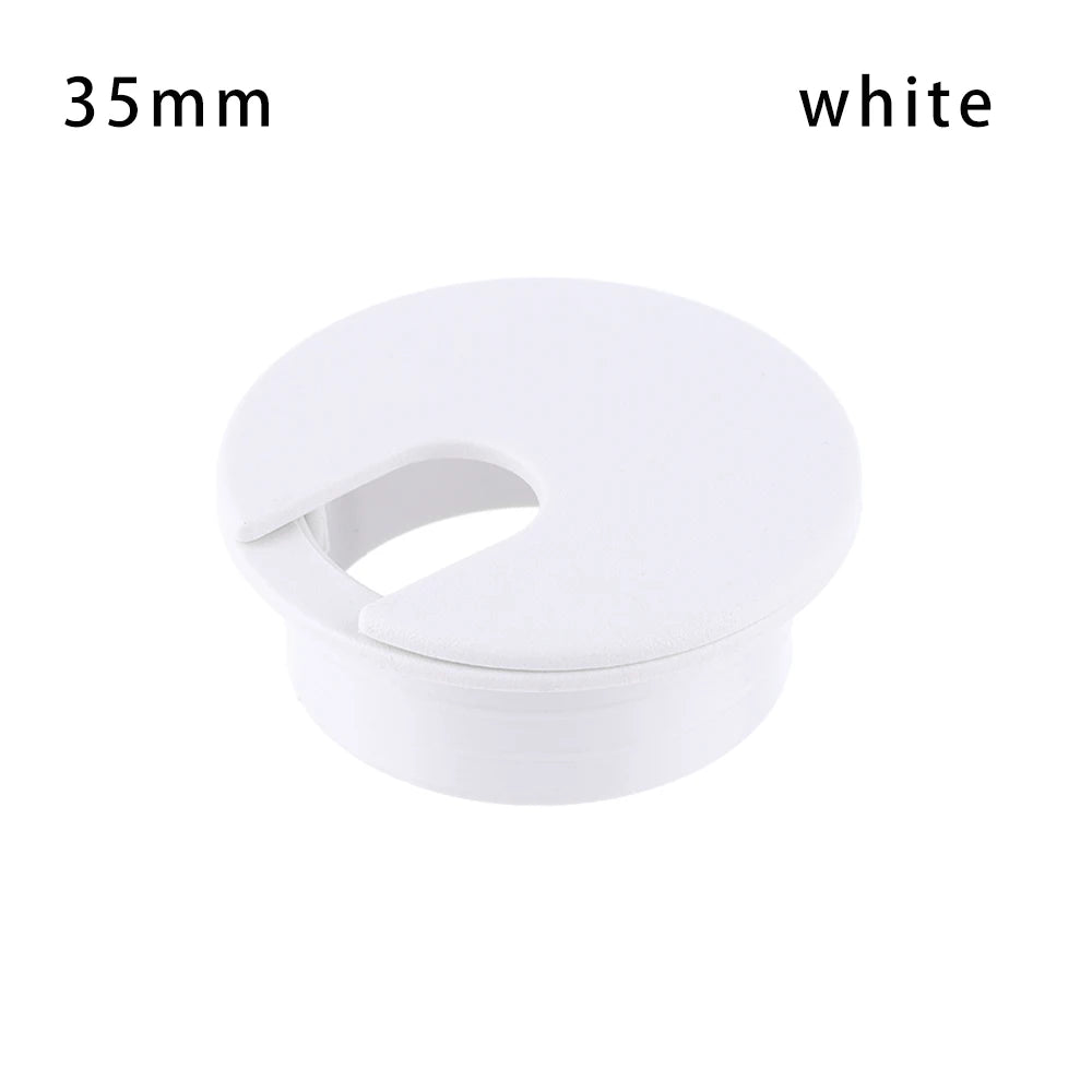 50/60MM Desk Cord Grommet Wire Hole Cover Line Outlet Port Threading Box Cover Cable Passing Box Office Table Cable Organizer