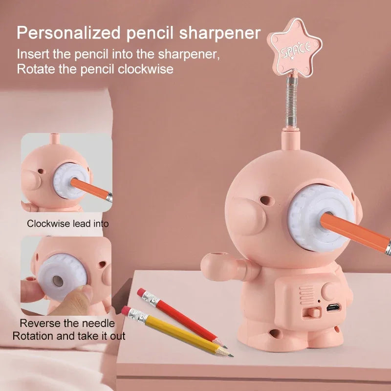 Creative Astronaut Flexible LED Study Desk Lamp with Phone Holder Bedside Color Adjust Table Lamp for Kids Student Room ﻿