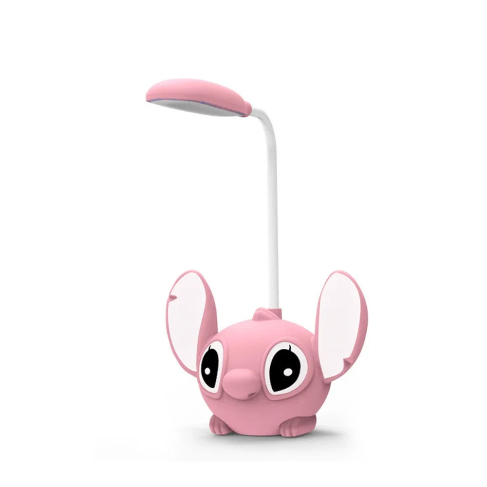 Disney Stitch Led Nightlight Anime Cutoon Desk Lamp Foldable Sharpener Eye Protection Desk Lamp Usb Charging Kid Christmas Gift