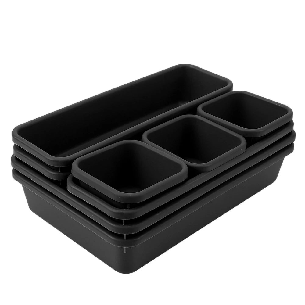 Storage Drawer Storage Box Kitchen Bathroom Storage Trays Closet  Cover Sundries Jewellery Holder 8pc/set Make Up Organizer Box