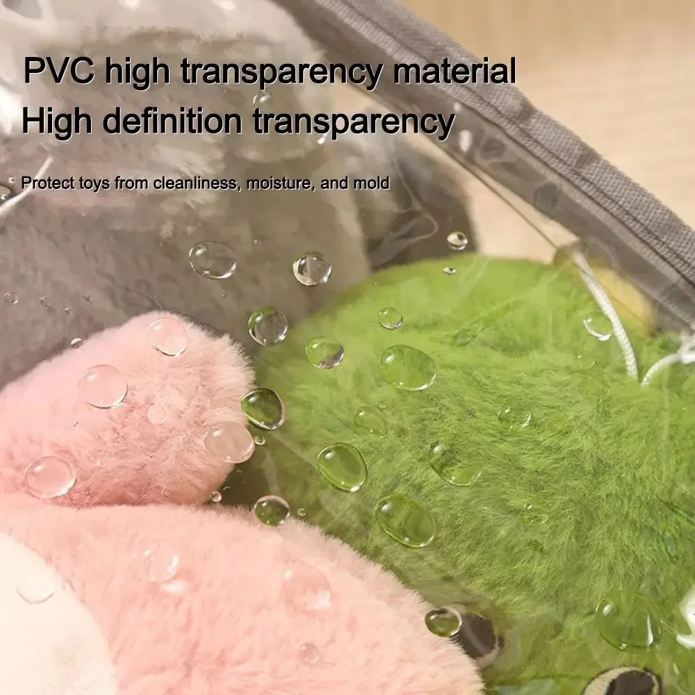 PVC Waterproof Toy Storage Box Large Capacity Multifunctional Folding Bag Waterproof Dustproof Transparent Home Storage Bag