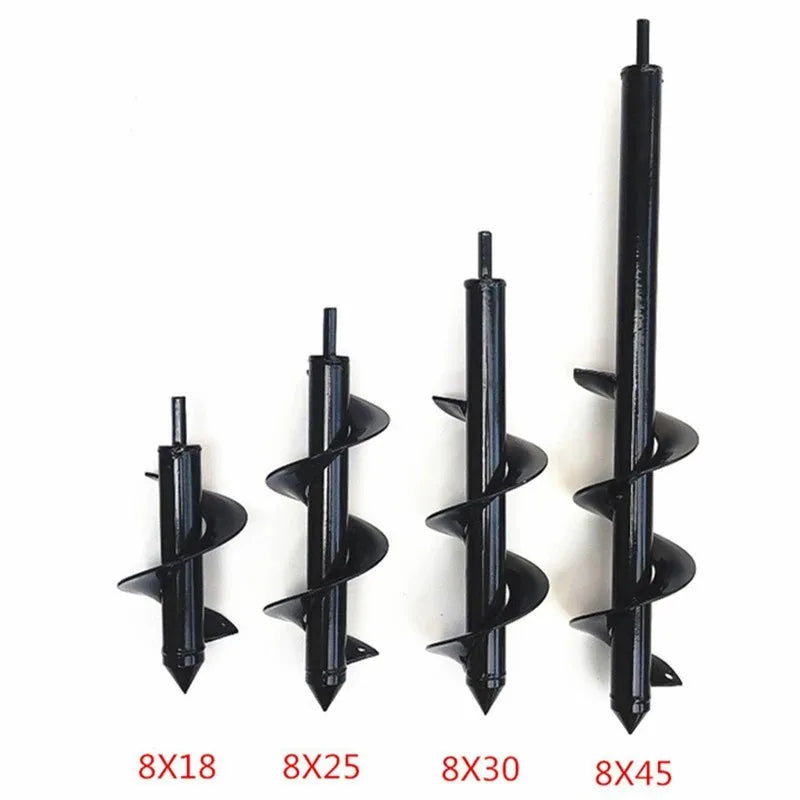Metal Drill Bit Set Steel Gardening Tools Yard Spiral Rod Loose Soil Digging Pit Sowing Planting Flowers And Trees Plant Tool
