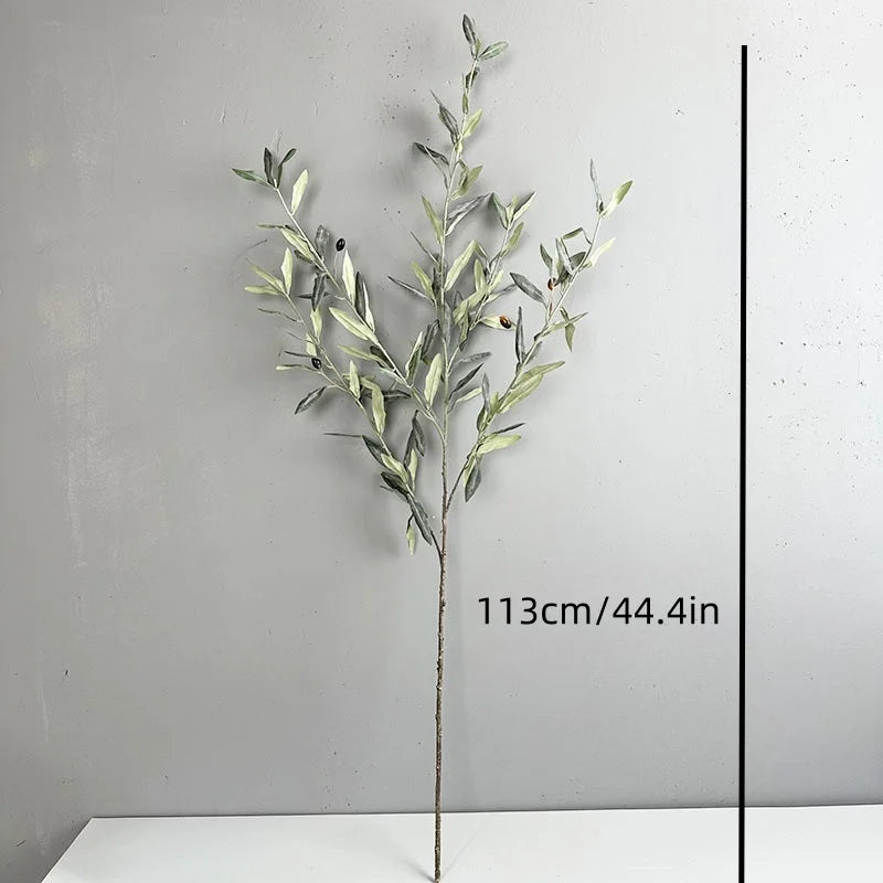 Lifelike Olive Branch Artificial Plants for Home Wedding Party Decoration Arch Flower Arrangement Fake Berry Room Vase Pants