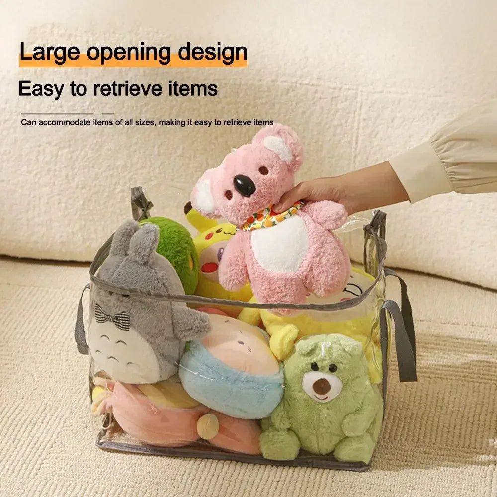 PVC Waterproof Toy Storage Box Large Capacity Multifunctional Folding Bag Waterproof Dustproof Transparent Home Storage Bag