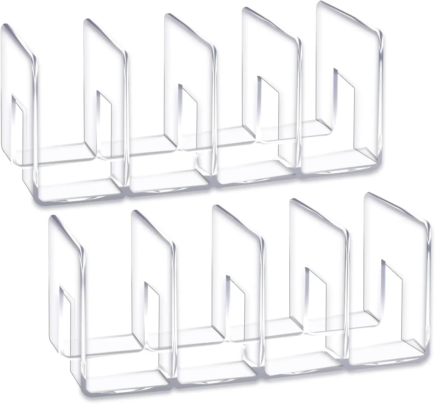 2pcs Clear Acrylic Desk File Sorter Purse/Handbag Organizer Clutch Divider Mesh Folder Office Supplies Stand Bookshelf