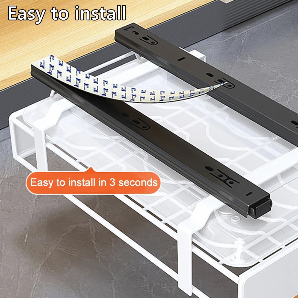 Kitchen Storage Rack Pull Out Sliding Drawer Seasoning Bottle Can Spice Storage Rack Drawer Storage Tray Shelf Kitchen Organizer