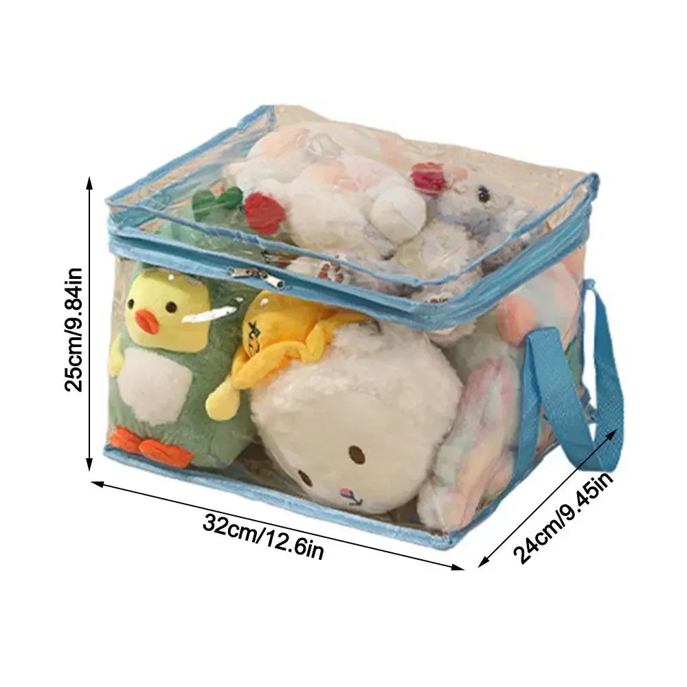 PVC Waterproof Toy Storage Box Large Capacity Multifunctional Folding Bag Waterproof Dustproof Transparent Home Storage Bag