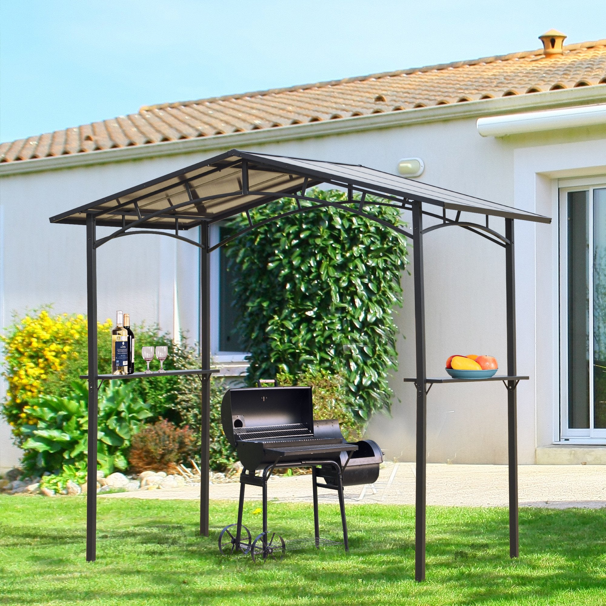 Outsunny 8' x 5' Grill Gazebo Outdoor BBQ Gazebo Canopy with Side SHIPPING ONLY IN CANADA.Unsupported Countries: Northwest,Nunavut,Territories,Yukon