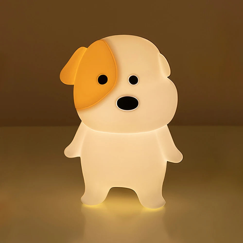 Cute Animal Silicone Night Light Fox Frog Nursery Sleeping Lamp Rechargable Duck Touch Sensor Beside Lamp For Bedroom Decor