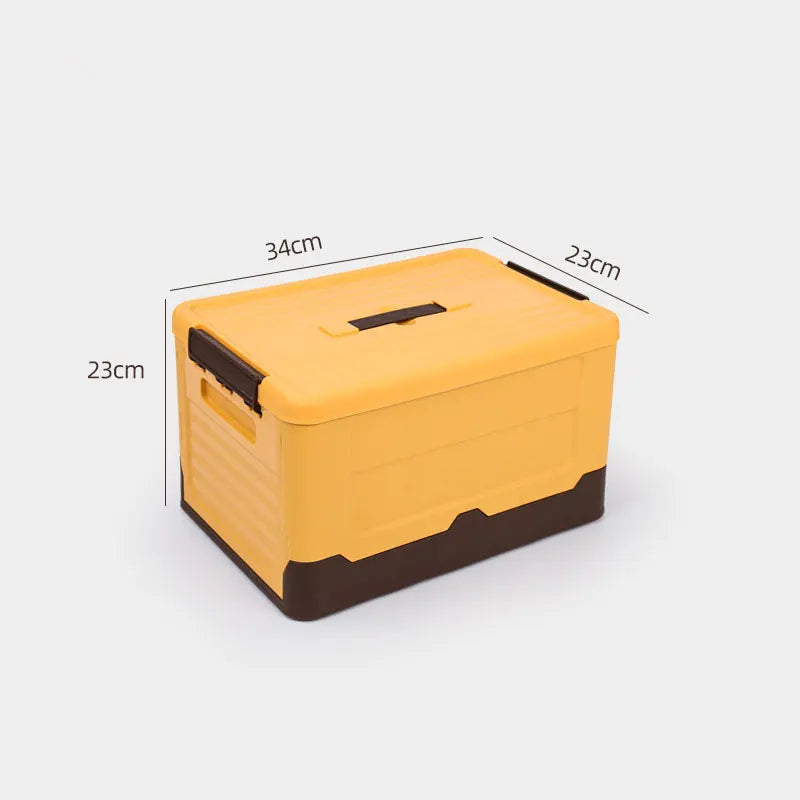 Folding Storage Box Multifunction Foldable Organizer Container Plastic Sundries Storages Supplies Organizer Box with Lid 1 PCS