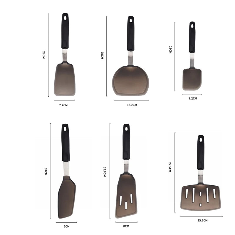 1pc Flexible Silicone Turner Spatula, Heat-Resistant Non-Stick Kitchen Utensils, Flippers for Cooking and Baking - BPA Free