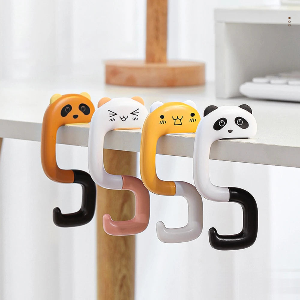 Handbag Hook Holder Portable ABS Handbag Hangers Purse Hook Foldable Schoolbag Hook for Student Table Desk Restroom Office