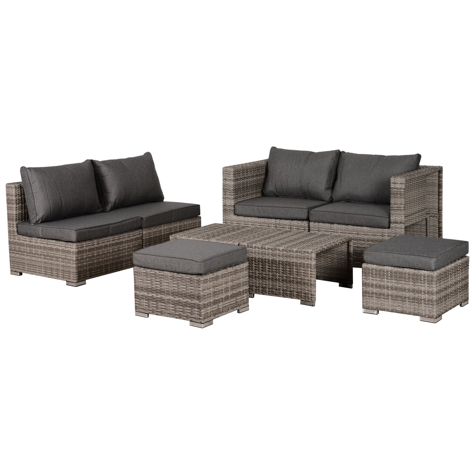 Outsunny 8pc Outdoor Patio Furniture Set All Weather Wicker Rattan SHIPPING ONLY IN CANADA.Unsupported Countries: Northwest,Nunavut,Territories,Yukon