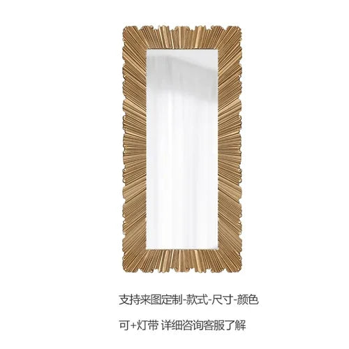 Full-Length Mirror European Style Stand-Alone Tall Floor-Mounted Mirror for Home Decor