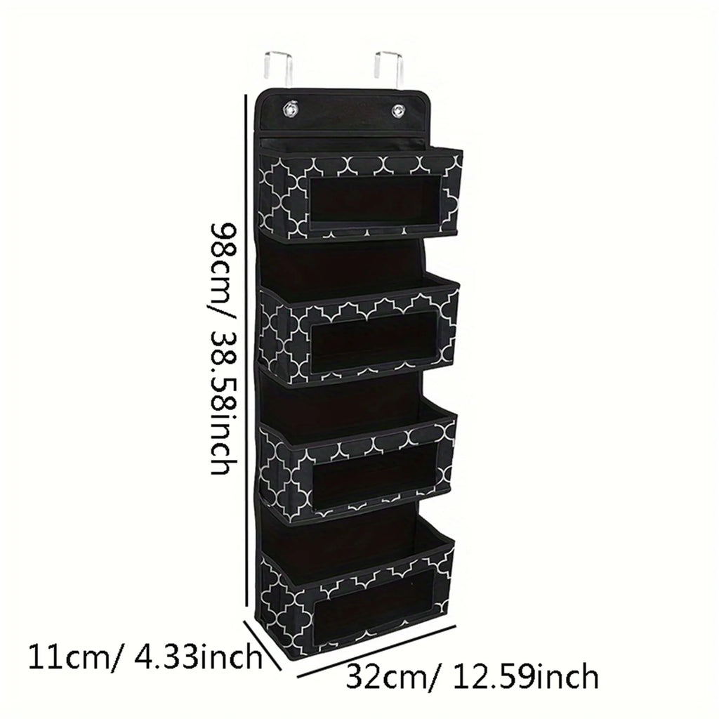 1 PC Non-Woven Fabric, 6-Layer Detachable, Divided Into 2 Hanging Storage Door Devices With Hooks, Anti Swinging Dormitory