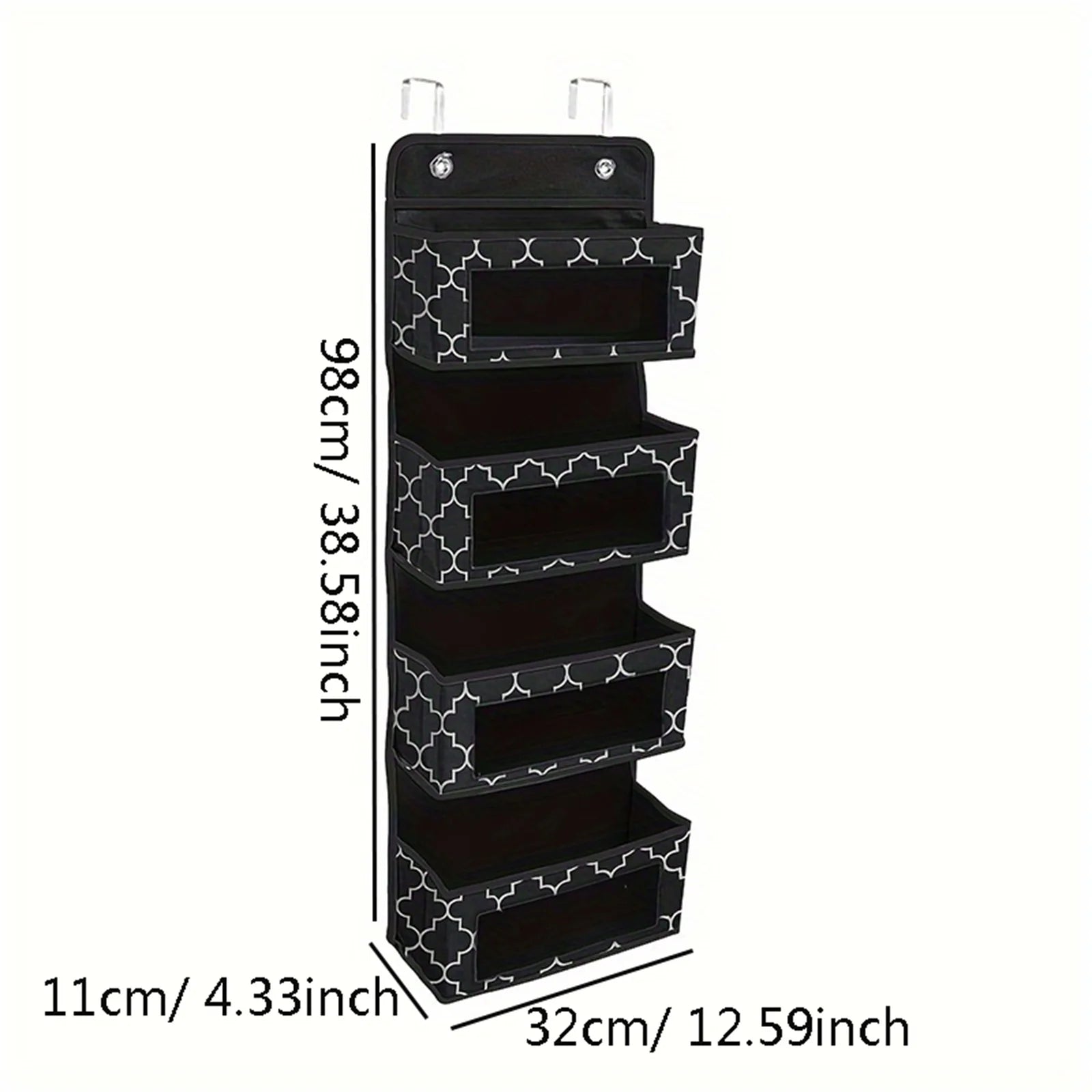 1 PC Non-Woven Fabric, 6-Layer Detachable, Divided Into 2 Hanging Storage Door Devices With Hooks, Anti Swinging Dormitory