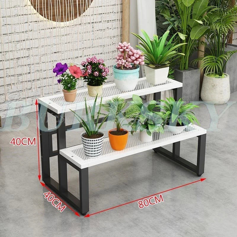 Flower Stand Plant Stand 2/3/4Tier Flower Shelf Planter Rack Storage Organizer Display Indoor Garden Balcony Floor-standing Rack