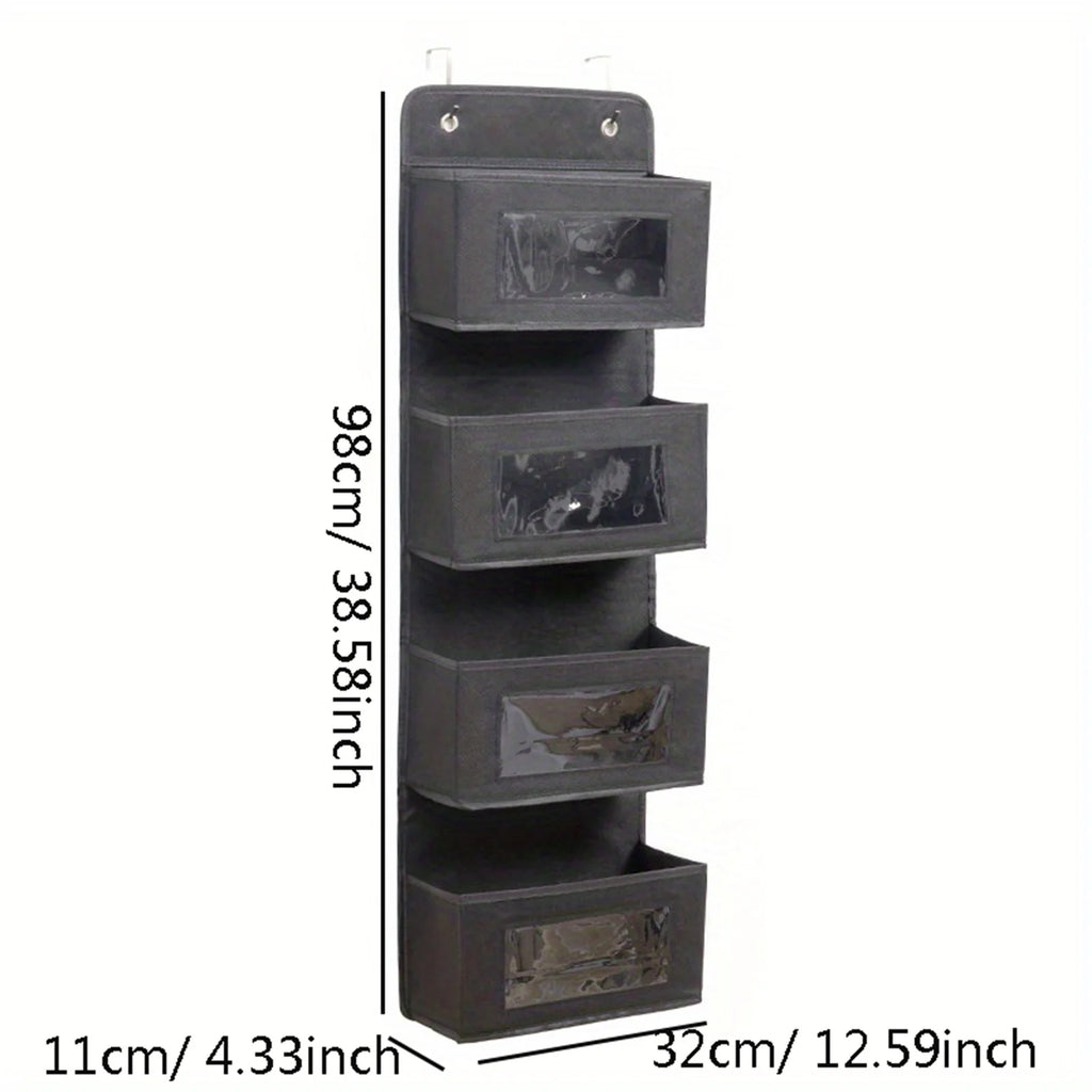1 PC Non-Woven Fabric, 6-Layer Detachable, Divided Into 2 Hanging Storage Door Devices With Hooks, Anti Swinging Dormitory