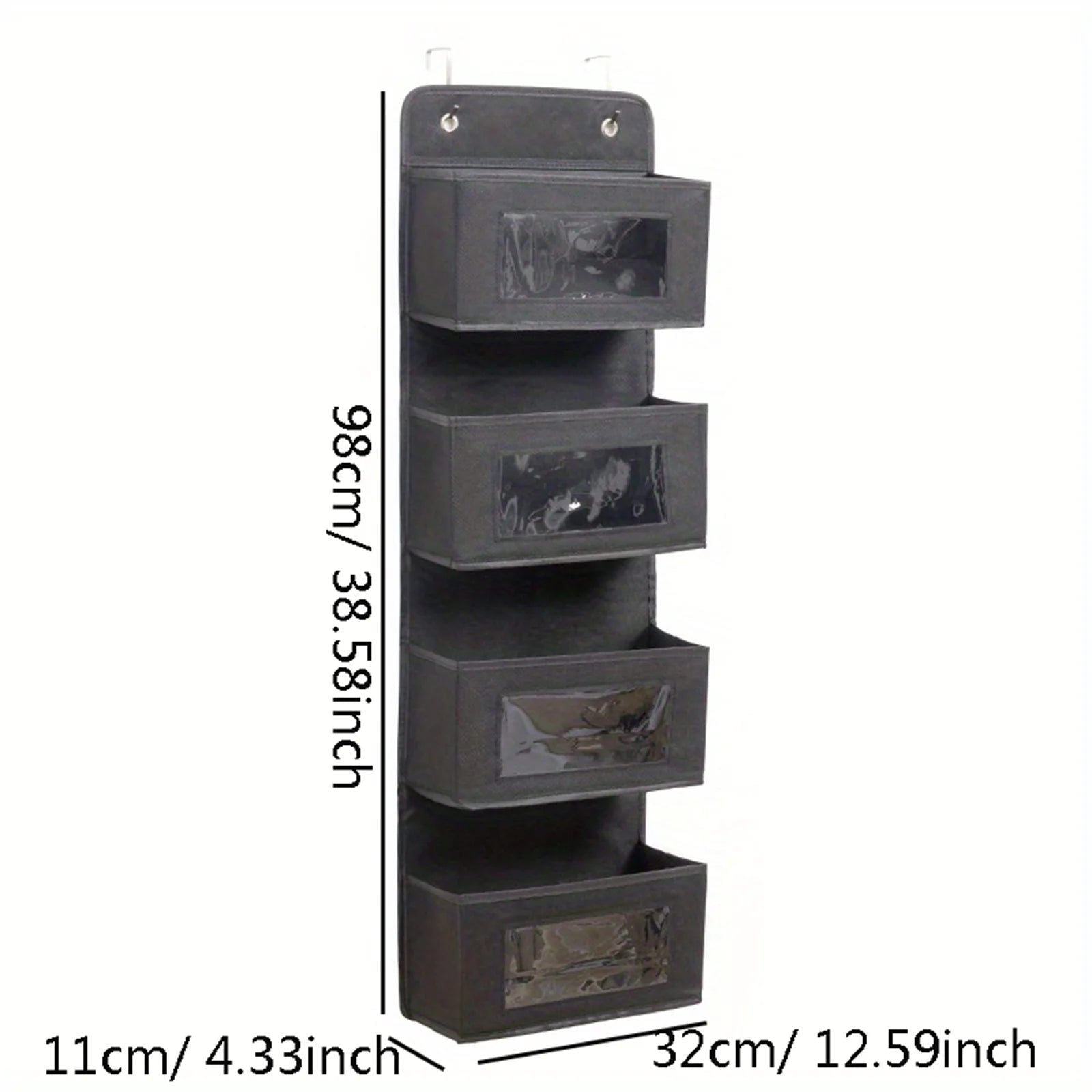 1 PC Non-Woven Fabric, 6-Layer Detachable, Divided Into 2 Hanging Storage Door Devices With Hooks, Anti Swinging Dormitory