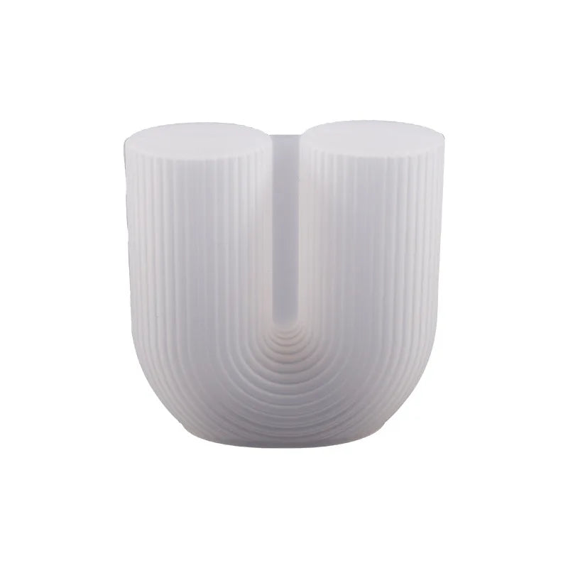 U Shape Candle Silicone Mold DIY Striped Arch Scented Candle Making Wax Mould Plaster Resin Ornament Craft Mold Home Decoration