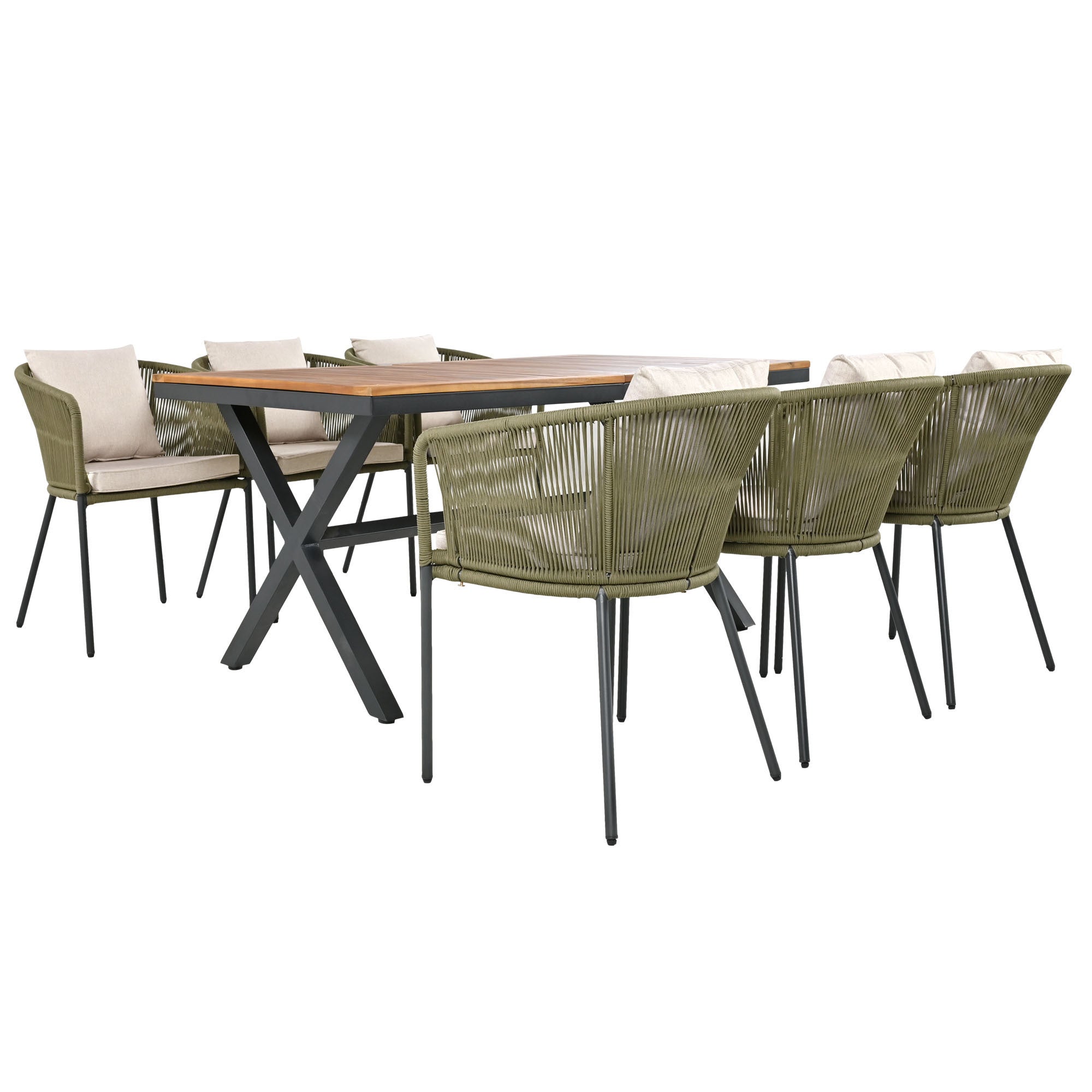 7 Pieces Patio Dining Set, All-Weather Outdoor Furniture Set with SHIPPING ONLY IN USA