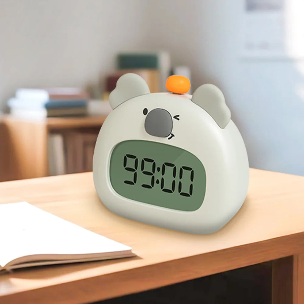 LED Alarm Clock With Night Light Multi-functional Timer Wake Up Alarm Clocks Capybara Axolotl Koala Bedroom Desk Decor Kids Gift