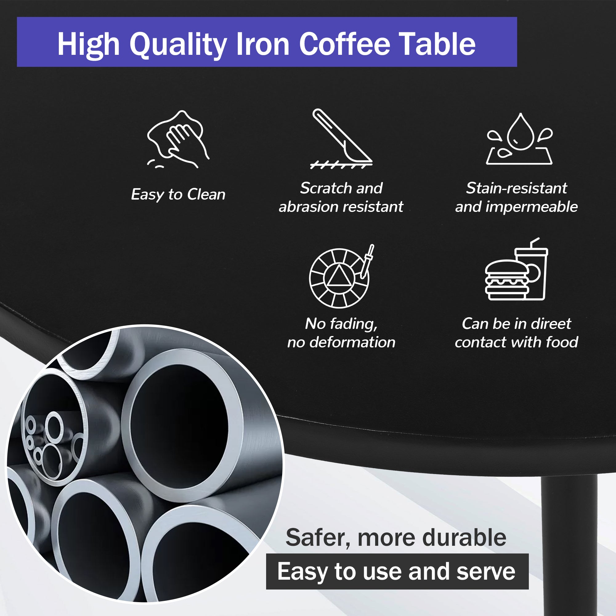 Patio Half- Moon Curved Outdoor Furniture Sofa Set with Coffee Table SHIPPING ONLY IN USA