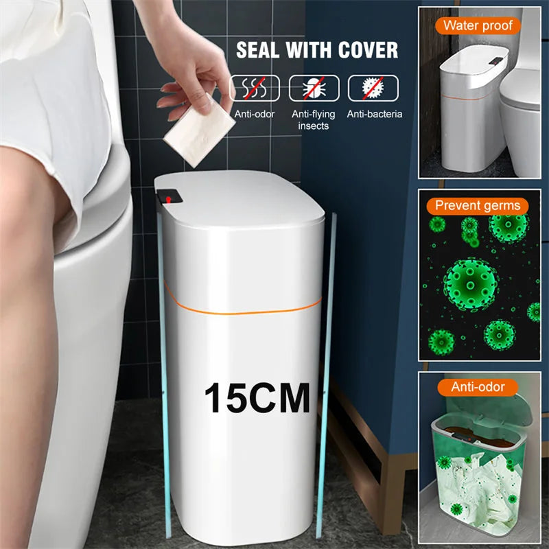 Xiaomi Mijia Smart Trash Can 13/16L Automatic Sensor Paper Basket For Kitchen Bathroom Toilet Bin Garbage Basket Waterproof Bin