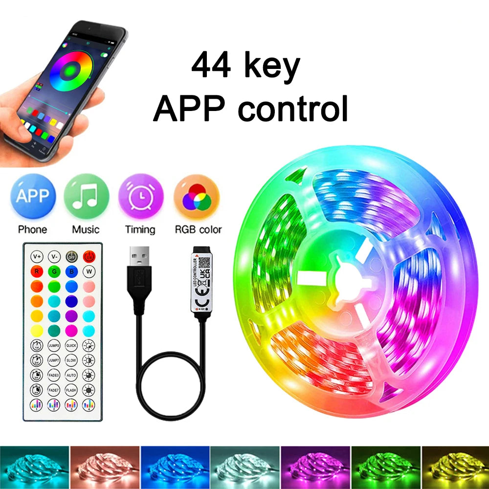 40M/131Ft LED Strip Lights APP Control Color Changing RGB Led Light Flexible Lamp Tape for Room Decoration TV Backlight Diode